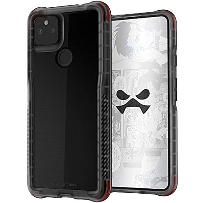 Ghostek Covert Clear Pixel 5a Case with Super Slim Fit Design and Secure Hand Grip Tough Shockproof Heavy Duty Protection Wireless Charging Compatible Cover for 2021 Google Pixel 5a (6.2 Inch) (Smoke) - color: Smoke, size: Pixel 5a