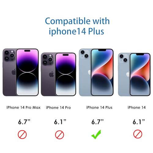 Ultra-Clear Hybrid Case Shockproof & Anti-Yellowing Phone Case | TPU + Acrylic Dual Protection | Slim Fit & Scratch-Resistant Design for iPhone 14 Plus - size: iphone 14 plus