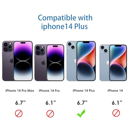 Ultra-Clear Hybrid Case Shockproof & Anti-Yellowing Phone Case | TPU + Acrylic Dual Protection | Slim Fit & Scratch-Resistant Design for iPhone 14 Plus - size: iphone 14 plus