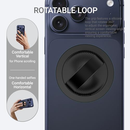 Grat 3 Lite for Magsafe Magnetic Phone Grip, Black - color: Grip-Black