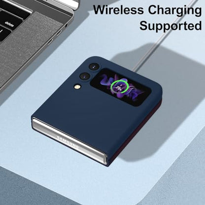 Compatible with Galaxy Z Flip 4 Case, Magnetic Gradient Color | Soft TPU Phone Cover with Camera Lens Protector Cover for Galaxy Z Flip 4 6.7 Inch, Blue to Dark Red Gradient(10-12) - color: Blue & Dark Red