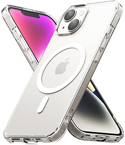Ringke for iPhone 14 Plus Case [Fusion Magnetic Matte Clear] | Compatible with MagSafe, Oil & Dirt Resistant, Anti-Fingerprint Technology Prevents Oily Smudges, Feels Velvety Soft - size: iPhone 14 Plus