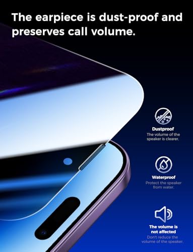 MAGIC JOHN Privacy for iPhone 14 Pro Screen Protector, Easy Install
