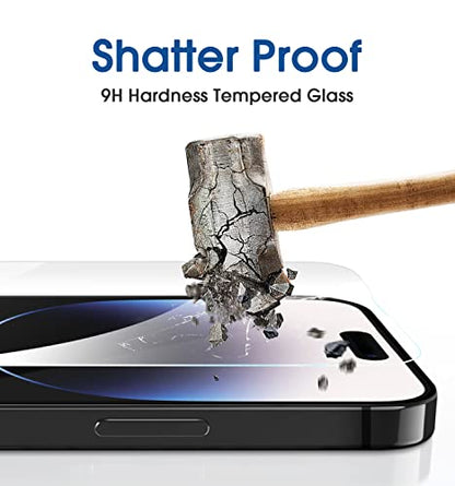amFilm OneTouch for iPhone 14 Pro Max Screen Protector 6.7'' Tempered Glass - size: 14 Pro-6.7"