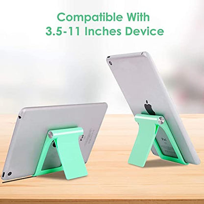 Desk Cell Phone Stand Holder Multi-Angle Adjustable Phone Desk Stand Tablet Holder for iPhone 17 16 15 14 13 12 11 Pro Max XS XR Samsung Galaxy S22 S21 S20 S10 S9 Edge Android Smartphone - color: Green