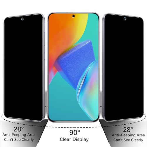 Privacy Screen Protector for Samsung Galaxy S25 FE Tempered Glass - color: Samsung Galaxy S25 FE-Black
