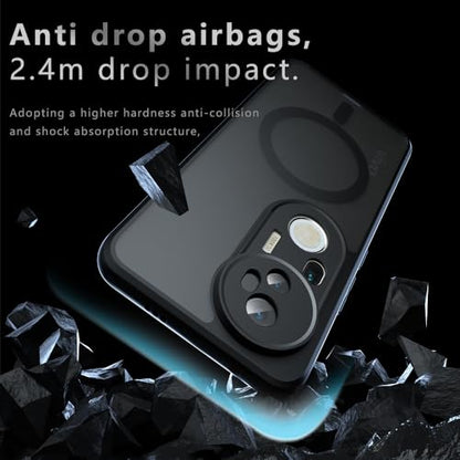 Compatible with Realme GT7 Pro Case Cover,Compatible with MagSafe,Compatible with Realme GT 7 Pro RMX5011 Built-in Magnetic Anti-Shock Cell Phone Case Black - size: Compatible with Realme GT7 Pro