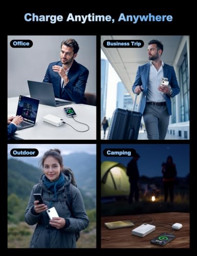 Portable Charger 56800mAh, 22.5W Fast Charging Power Bank with LED Display - color: PureWhite