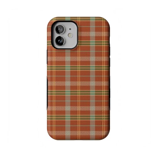 Casely iPhone 12 Mini Case | Spiced Chai | Fall Plaid | Bold Protective Design | MagSafe Compatible Design - color: Spiced Chai | Fall Plaid, size: Iphone 12 Mini