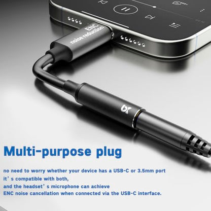 Wired Headphones with Noise-Canceling - Stereo Heavy Bass Plug Earbuds