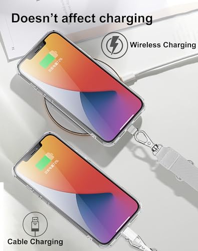 SHANSHUI Phone Lanyard, 2 Pack Phone Lanyard Strap 4X Durable Tether Tab Universal Nylon Phone Neck Strap Crossbody Lanyard for Cell Phone Fit All Smartphones - color: Grey+black X2, size: 23inch