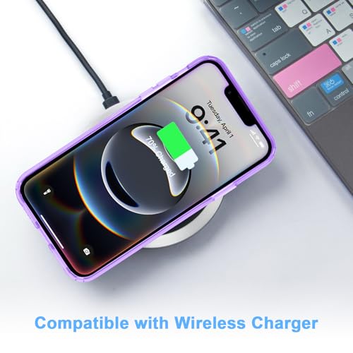 JJGoo for iPhone 17e Case for iPhone 16e Case Clear, Soft Transparent Shockproof Protective Slim Thin Phone Case Cover for 16e / 17e - color: Purple