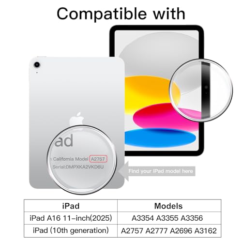 JETech One Touch Screen Protector for iPad (A16) 11th/10th Gen, 1-Pack - size: iPad11/10