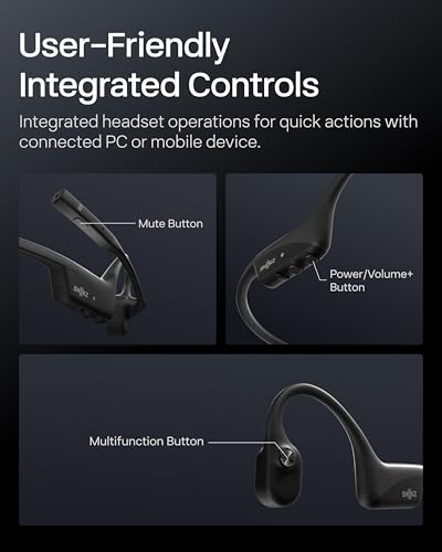 SHOKZ OpenComm2 UC Open-Ear Headset, USB-C Dongle, Noise-Canceling Mic - style: OpenComm2UC (USB-C)