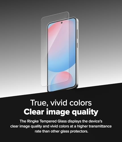 Ringke for Samsung Galaxy S24 FE Screen Protector [Easy Slide, 2 Pack] | Easy Installation with Alignment Tool, Case Friendly Premium 9H Hardness Tempered Glass - size: Galaxy S24 FE