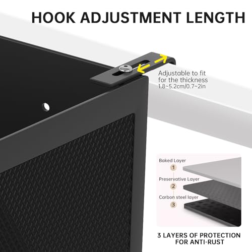 Bedside Caddy Shelf for Bunk Bed, Black, L13.78in*W5.12in*H3.94in - color: Black, size: L13.78in*W5.12in*H3.94in