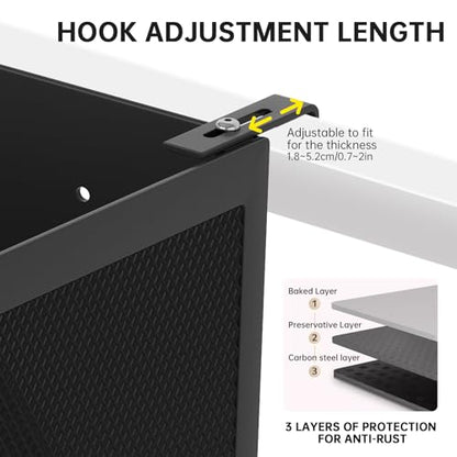 Bedside Caddy Shelf for Bunk Bed, Black, L13.78in*W5.12in*H3.94in - color: Black, size: L13.78in*W5.12in*H3.94in