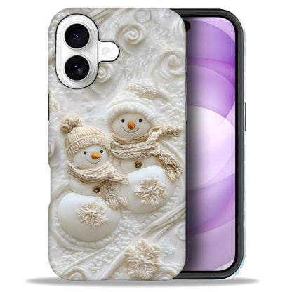 Compatible with iPhone 17,Anti-Scratch Glossy Case Cover,Christmas Snowman - color: Christmas Snowman, size: IPhone 17