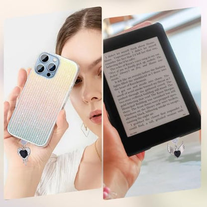 SUNNYCLUE 8pcs Halloween Anti Dust Plug Charm Phone Dust Plug Charm Black Silver Gothic Alloy Plastic Heart Mobile Phone e Reader Anti Dusts Plugs Protectors Cover for Cellphone Laptops Earphone Adult - style: Style 2