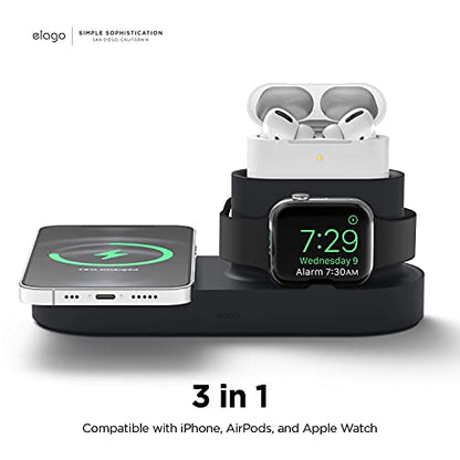 elago MS Charging Station for iPhone, AirPods, Apple Watch - color: Black