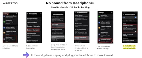 USB C Headphones for iPhone 18 Pro Max 17 16 15/Galaxy S26 FE Wired Earbuds - color: Black