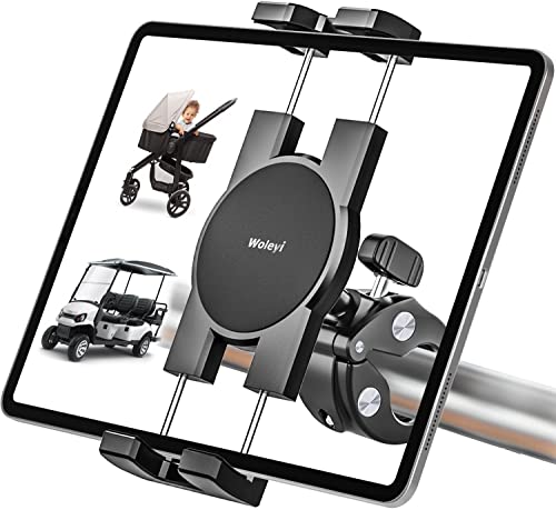 Stroller Tablet Holder for Baby - Tablet Mount Handlebar Clamp for Scooter, Wheelchair, Gym Bicycle, Workout Equipment, Tripod for iPad Pro Air Mini, Galaxy Tabs, Z Fold, Fire, iPhone, 4.7-13" Devices