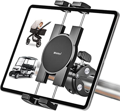 Stroller Tablet Holder for Baby - Tablet Mount Handlebar Clamp for Scooter, Wheelchair, Gym Bicycle, Workout Equipment, Tripod for iPad Pro Air Mini, Galaxy Tabs, Z Fold, Fire, iPhone, 4.7-13" Devices