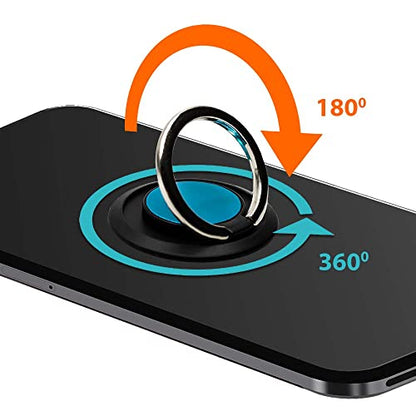 Phone Grip Ring Holder, 360° Rotation Finger Gripper and Kickstand for iPhone & Samsung, Compatible with Cell Phone Magnet and All Magnetic Mounts - Gold