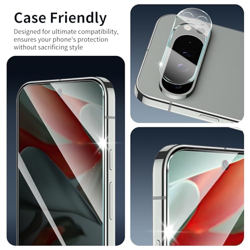 3*Privacy Screen Protector for Google Pixel 9 Pro XL/10 Pro XL with a Installation Alignment Aid, Anti-Spy Tempered Glass Film, Private Black Protection, [oilproof][ Shockproof][Scratchproof]