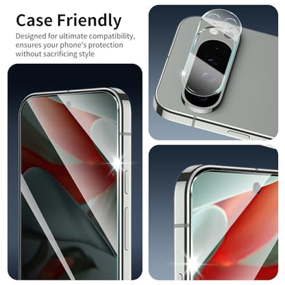 3*Privacy Screen Protector for Google Pixel 9 Pro XL/10 Pro XL with a Installation Alignment Aid, Anti-Spy Tempered Glass Film, Private Black Protection, [oilproof][ Shockproof][Scratchproof]