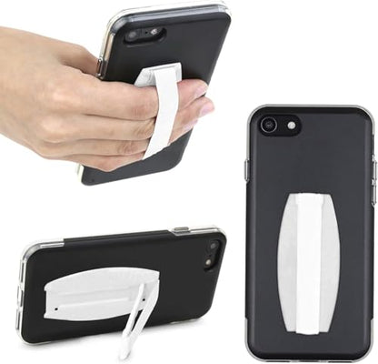 Gear Beast Universal Cell Phone Grip - Ultra Slim Elastic Finger Holder & Phone Stand - color: Pure White