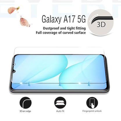 Galaxy A17 HD Clear Tempered Glass Screen Protector + Camera Lens Protectors, [2+2 Pack] [3D Glass] [Anti-Glare] [Bubble-Free] Screen Protector Glass For Samsung Galaxy A17 - size: Galaxy A17