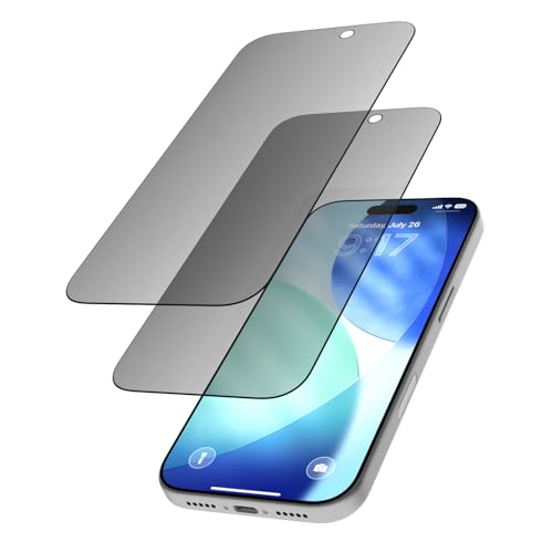 elago 2 Pack Privacy Glass+ Screen Protector for iPhone 17, iPhone 17 Pro - size: iPhone 17, iPhone 17 Pro (2 Pack)