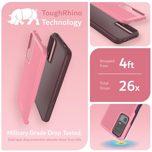 TUDIA MergeGrip for Jitterbug Smart 4 Case T608G, [Military Grade Drop Tested] Shockproof Protection Slim Rugged Dual Layer Heavy Duty Phone Cases for Senior - Smokey Pink - color: Smokey Pink