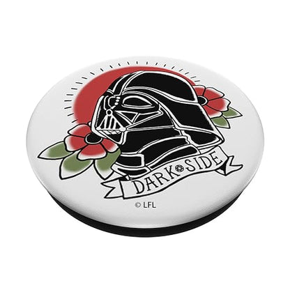 Star Wars Darth Vader Floral Classic Tattoo Design PopSockets Adhesive PopGrip - style: Adhesive PopGrip