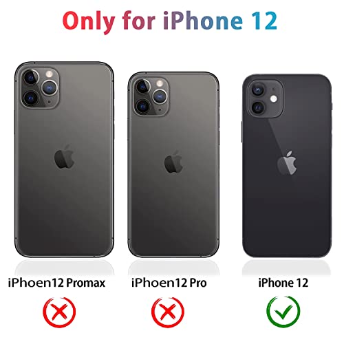 Diverbox for iPhone 12 case [Shockproof] [Dropproof] [Tempered Glass Screen Protector],Heavy Duty Protection Phone Case Cover for Apple iPhone 12 (12-Black-3in1) - color: Black-3in1