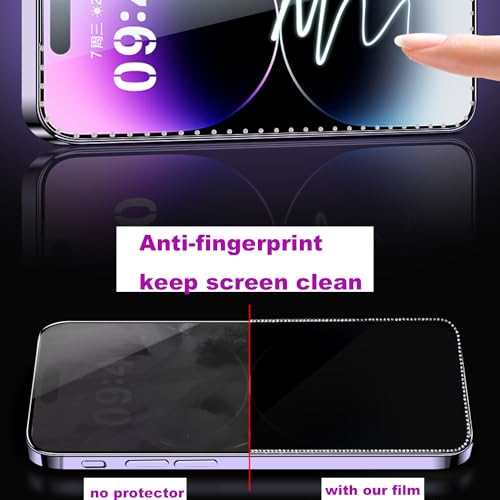 2PCS Glitter Privacy Screen Protector suit for iPhone 13 Pro Max/iPhone 14 Plus, Anti-spy Diamond Bling Shiny Sparkling Tempered Glass Suit for iPhone 13 Pro Max/iPhone 14 Plus 6.7 Inch - size: for iPhone 13 Promax/14 Plus