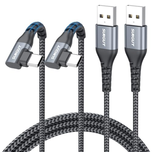 Right Angle USB C Cable 5FT, USB to USB C Cable Fast Charging [2Pack] - size: 5FT