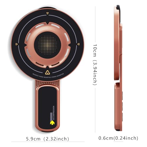 3-in-1 Magnetic Phone Grip Stand with 360° Roration Angle Adjustment, Silicone Finger Ring & Fidget Toy Design, Gym Dual-Sided Magnetic Phone Kickstand for All Phones - color: Rose Gold