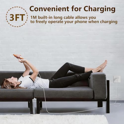 Magnetic iPhone Wireless Charger 15W Mag Safe Fast Wireless Charger Pad 3FT - size: 3FT