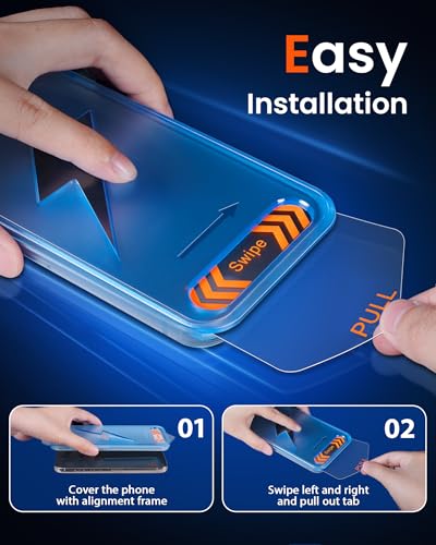 Mkeke for iPhone 17 Pro Max Screen Protector 3 Pack [9H+ Hardness] [Military-Grade Drop Protection] [Sensitive Touch] [Easy Installation] [HD Clear] Full Edge Coverage Tempered Glass - size: iPhone 17 Pro Max 6.9 Inch