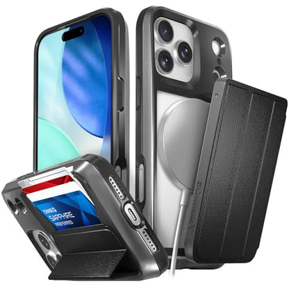 VENA vCommuteX for iPhone 17 Pro Max Wallet Case, Black - color: MagSafe Compatible - Black, size: iPhone 17 Pro Max