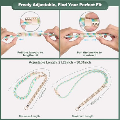 YFWE Phone Lanyard Crossbody, Adjustable Cell Phone Lanyard Neck Strap for All Phones, Universal Skin Friendly Phone Strap Crossbody for Women and Men - color: Colorful 2
