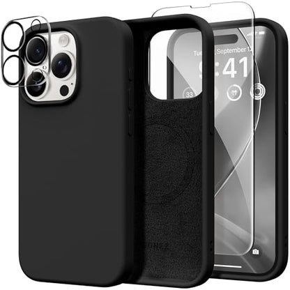 GONEZ Magnetic for iPhone 15 Pro Max Case, Silicone Cover Black - color: Black, size: Iphone 15 Pro Max