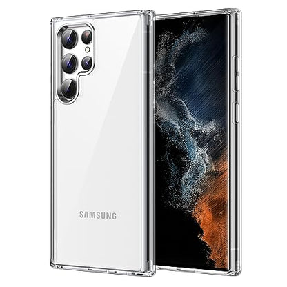 JETech Case for Samsung Galaxy S22 Ultra, Anti-Yellowing, Clear | Shockproof Protection, Scratch Resistant Hard PC Back, Durable Transparent TPU Bumper - color: Clear