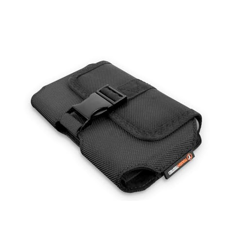 3XL Belt Clip Phone Holster with Magnetic Closure | Rugged ballistic nylon holster with 360° rotating clip for iPhone 17 Pro Max and extra-large smartphones