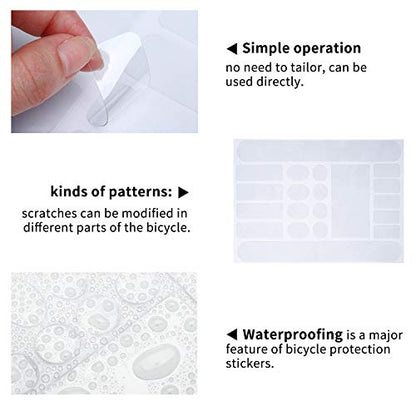 Outus 3 Pieces Bicycle Chainstay Protector - color: Clear
