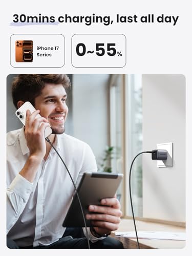 UGREEN Nexode 30W USB C Charger, GaN Fast Charger for iPhone 18, Black - color: Black