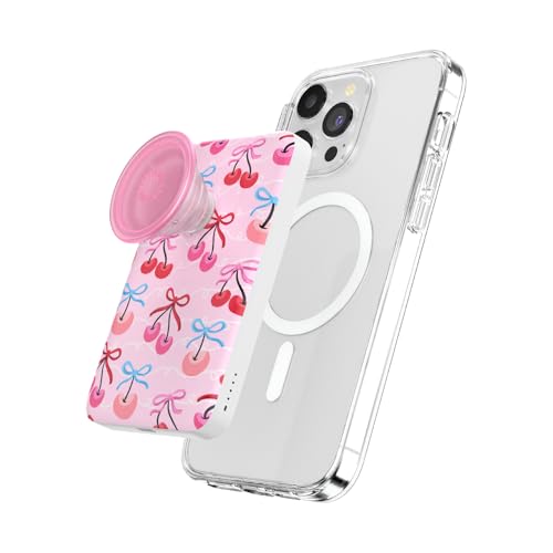 PopSockets PowerPack Phone Charger with MagSafe- Cherry Bows - color: Cherry Bows
