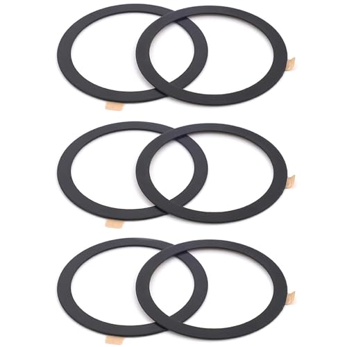 TENOC Universal Metal Ring Sticker, 6Pcs, Black | Compatible with iPhone/Samsung/Android, Magnetic Phone Charger/Mount/Holder Conversion - color: Black-2